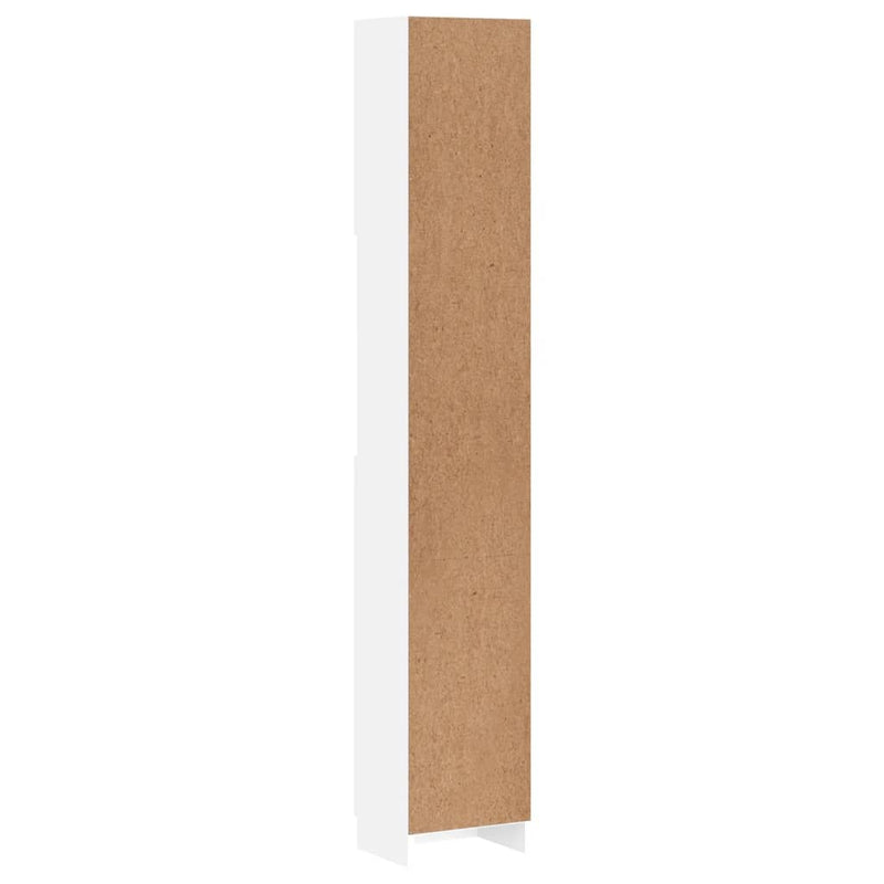 Badezimmerschrank Weiß 32×25,5×190 cm Holzwerkstoff