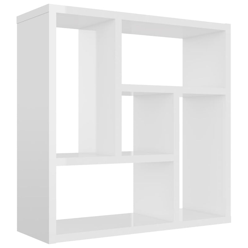 Wandregal Hochglanz-Weiß 45,1x16x45,1 cm Holzwerkstoff