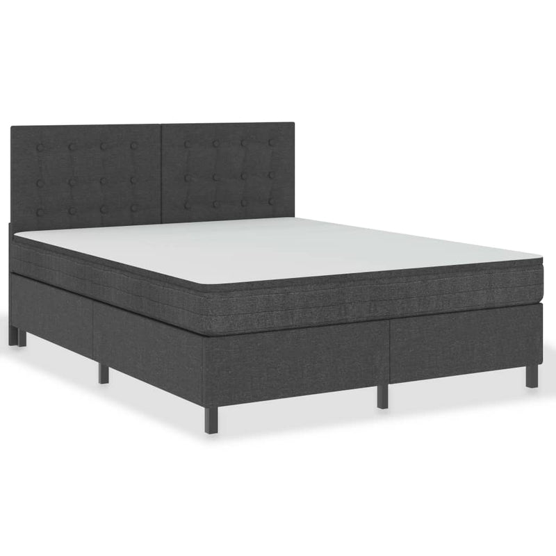 Boxspringbett Dunkelgrau Stoff 180x200 cm