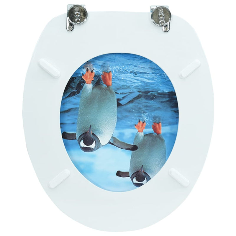 Toilettensitz mit Deckel MDF Pinguin-Design