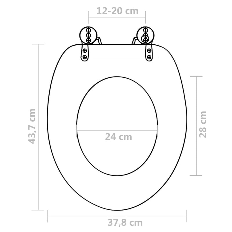 Toilettensitz mit Deckel MDF Strand-Design