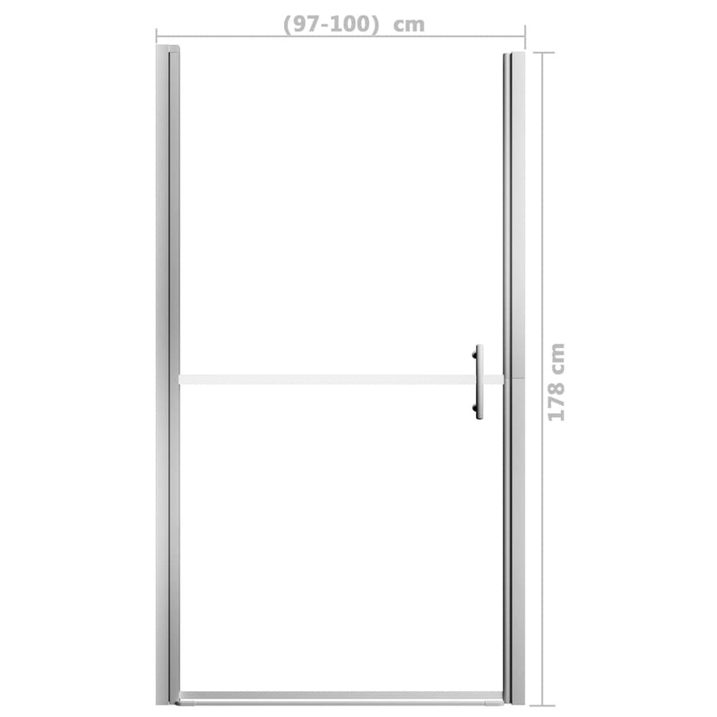 Duschtür Hartglas 100x178 cm