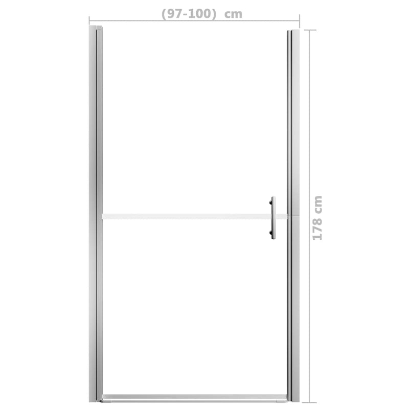 Duschtür Mattes Hartglas 100x178 cm