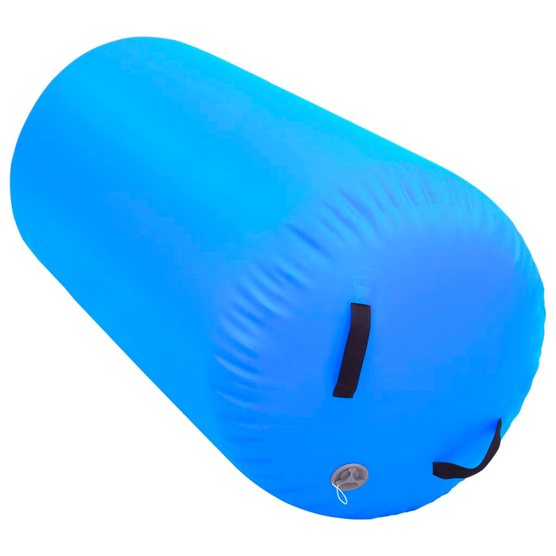 Aufblasbare Gymnastik-Rolle mit Pumpe 120x75 cm PVC Blau