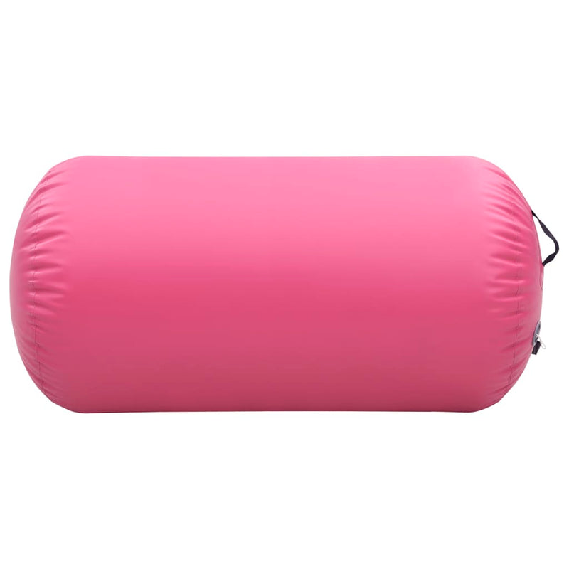 Aufblasbare Gymnastik-Rolle mit Pumpe 120x90 cm PVC Rosa