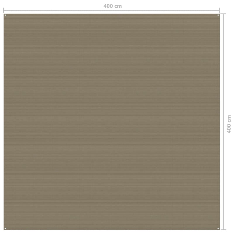 Zeltteppich 400x400 cm Taupe