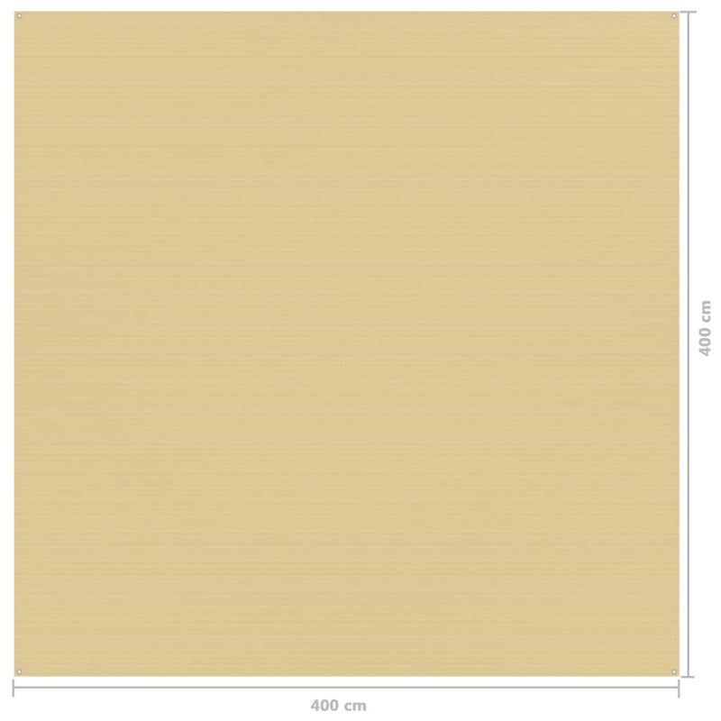 Zeltteppich 400x400 cm Beige