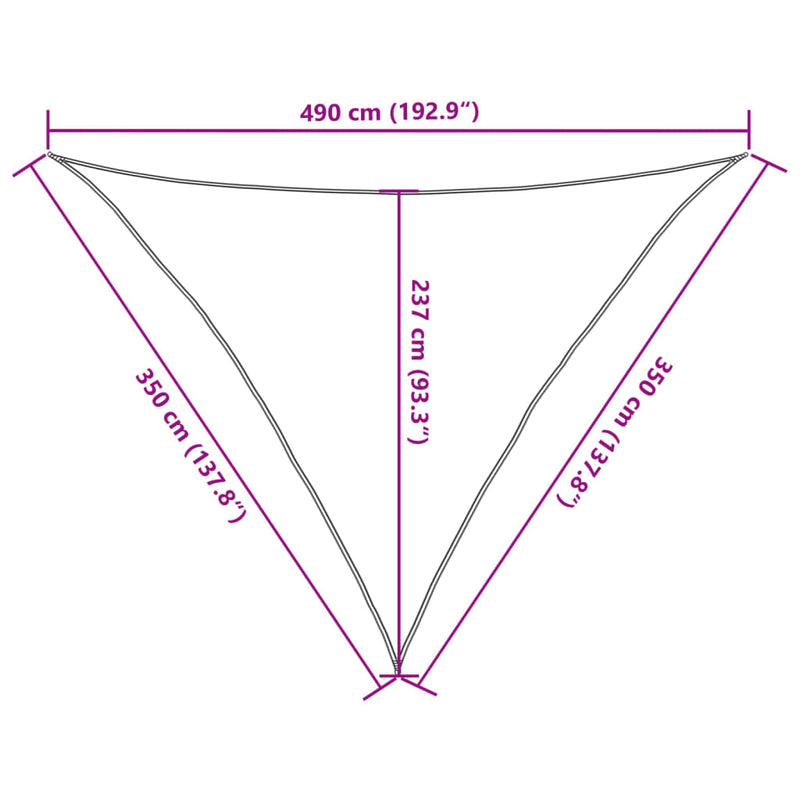 Sonnensegel 160 g/m² Beige 3,5x3,5x4,9 m HDPE