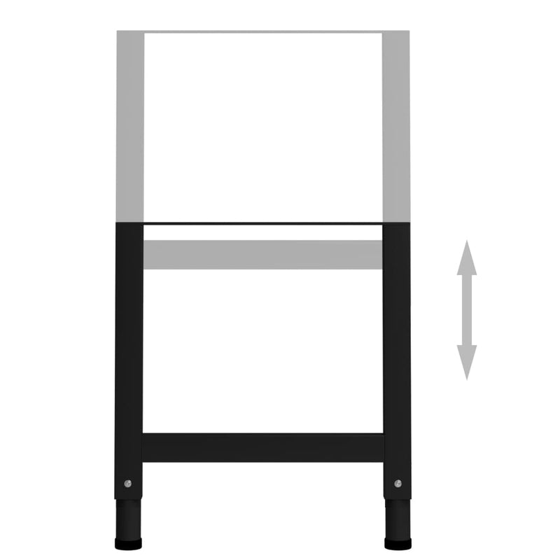 Werkbankgestell Verstellbar 2 Stk. Metall 55x(69-95,5) cm