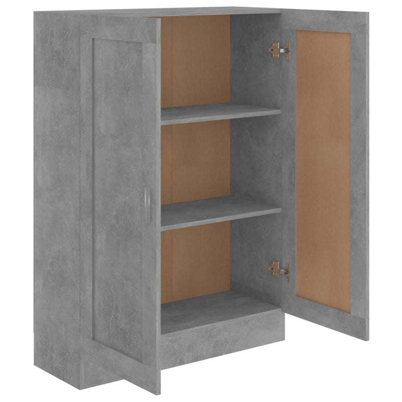 Bücherschrank Betongrau 82,5x30,5x115 cm Holzwerkstoff