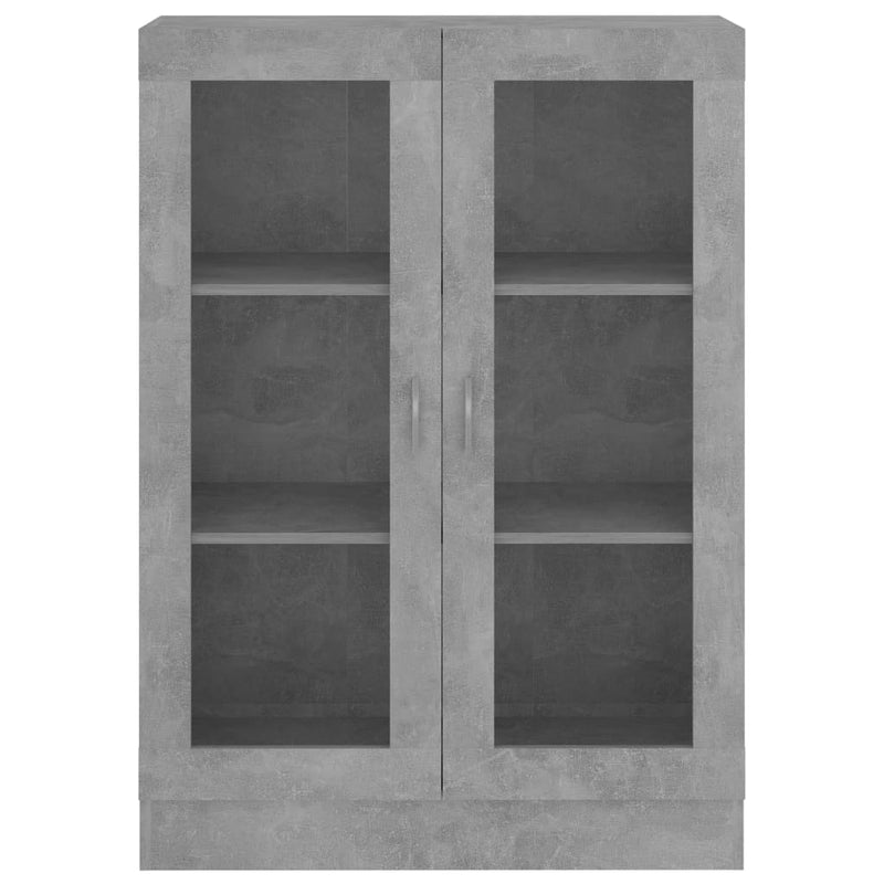 Vitrinenschrank Betongrau 82,5x30,5x115 cm Holzwerkstoff