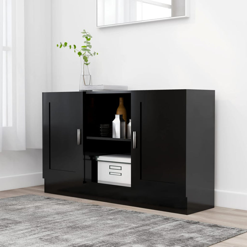 Sideboard Schwarz 120x30,5x70 cm Holzwerkstoff