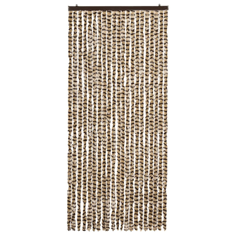 Insektenschutz-Vorhang Beige und Braun 90x220 cm Chenille