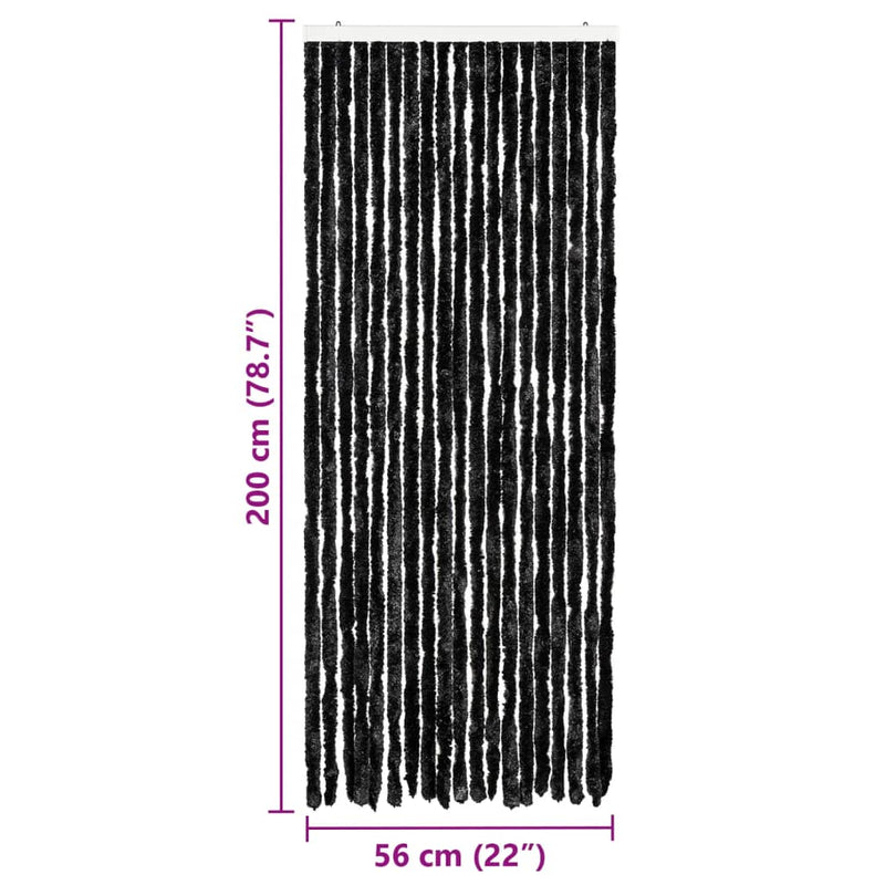 Insektenschutz-Vorhang Anthrazit 56x200 cm Chenille