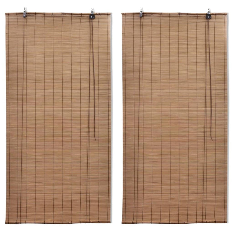 Bambusrollos 2 Stk. 150x220 cm Braun