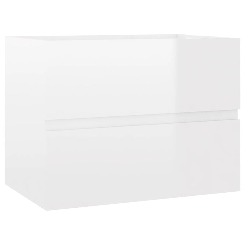 Waschbeckenunterschrank Hochglanz-Weiß 60x38,5x45 cm