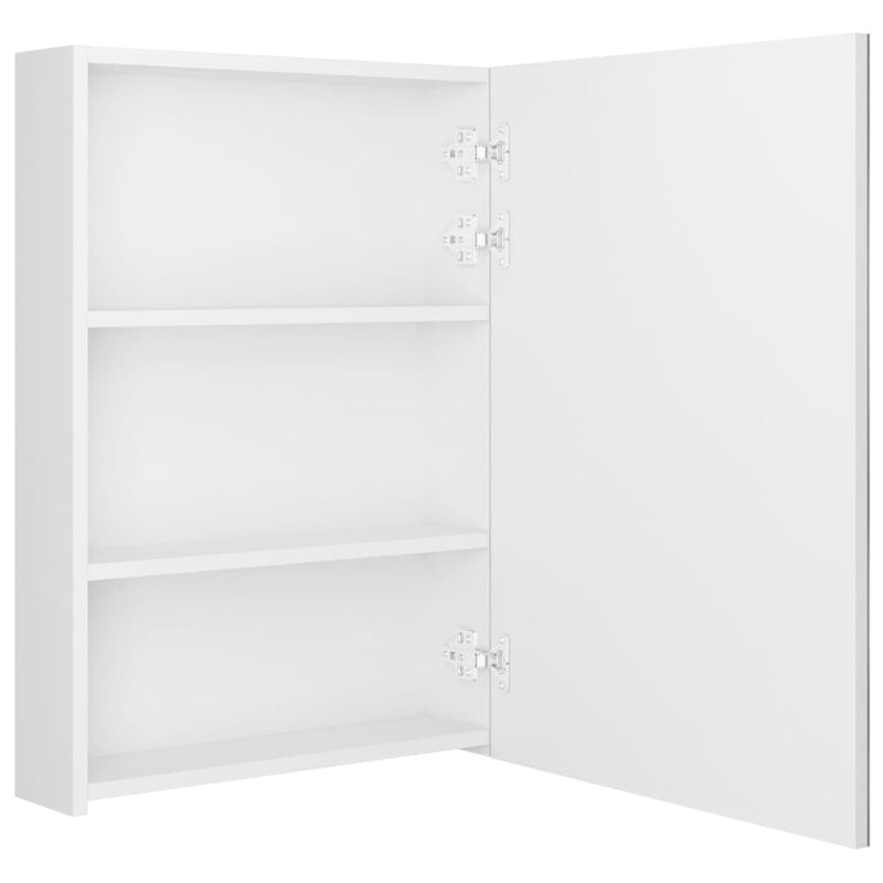 LED-Spiegelschrank fürs Bad Glänzend Weiß 50x13x70 cm