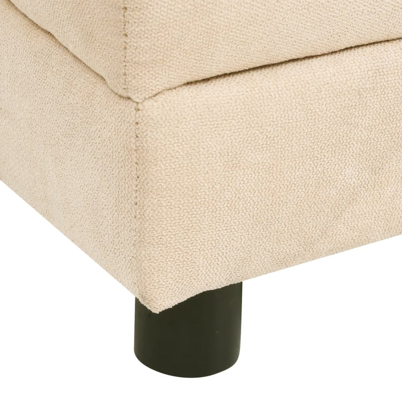 Hundesofa mit Kissen Creme 83x44x44 cm Plüsch