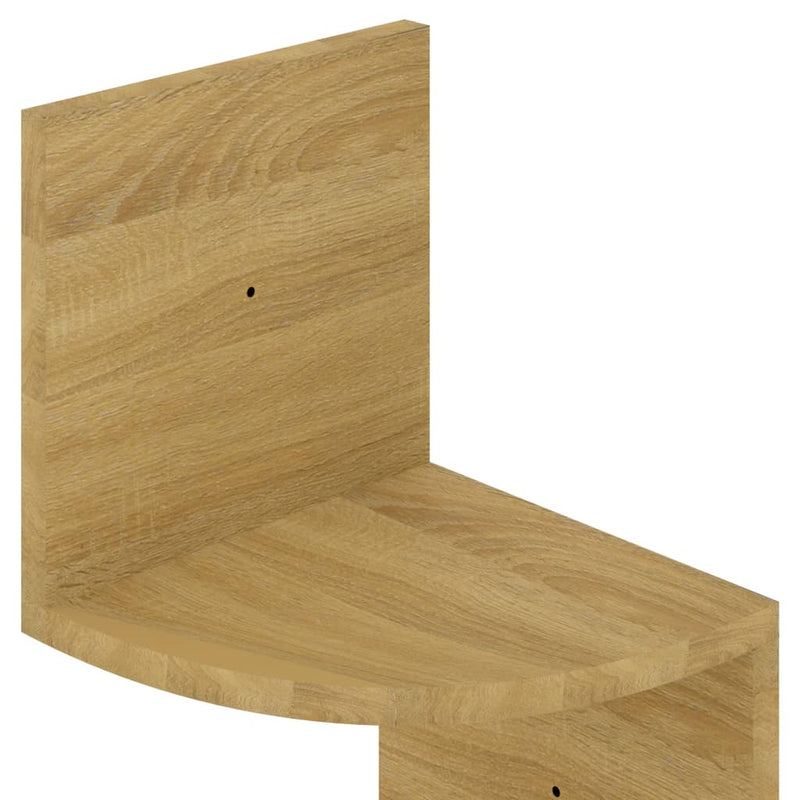 Wand-Eckregal Sonoma-Eiche 19x19x123 cm Holzwerkstoff