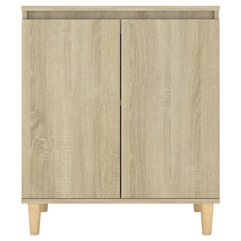 Sideboard mit Massivholz-Beinen Sonoma-Eiche 60x35x70 cm