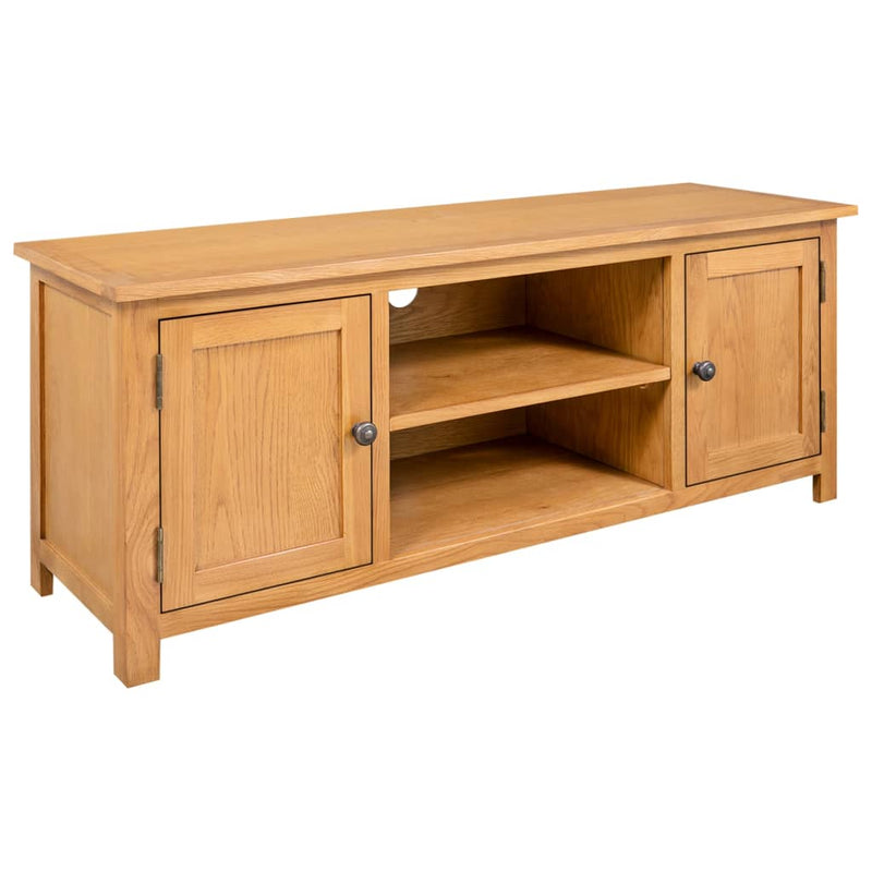 TV-Schrank 110x35x44 cm Massivholz Eiche