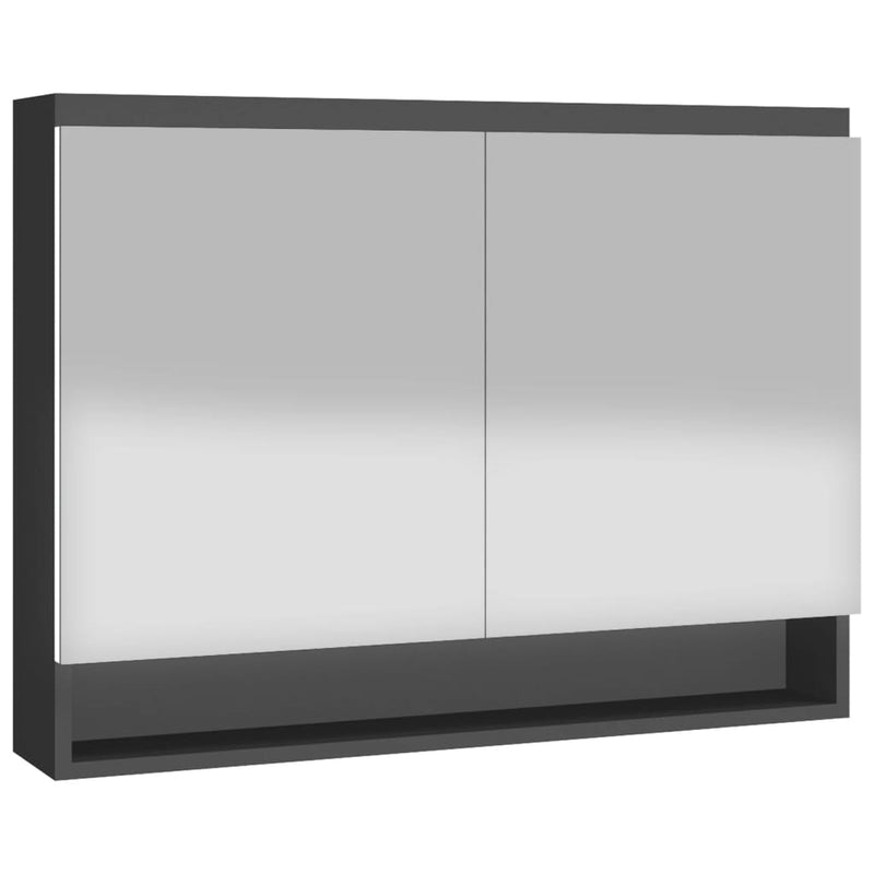 Spiegelschrank fürs Bad 80x15x60 cm MDF Anthrazit