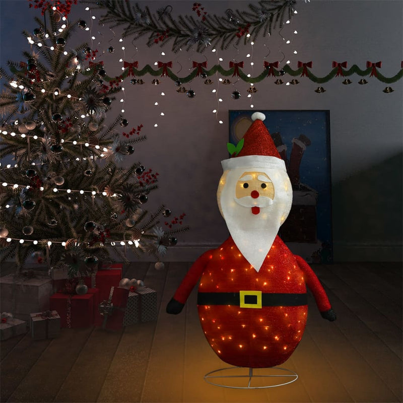 Weihnachtsdeko Weihnachtsmann LED Luxus-Stoff 120 cm