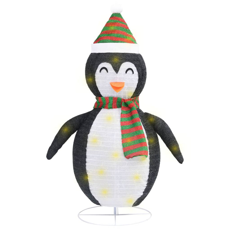 Weihnachtsdekoration Pinguin-Figur LED Luxus-Gewebe 60 cm