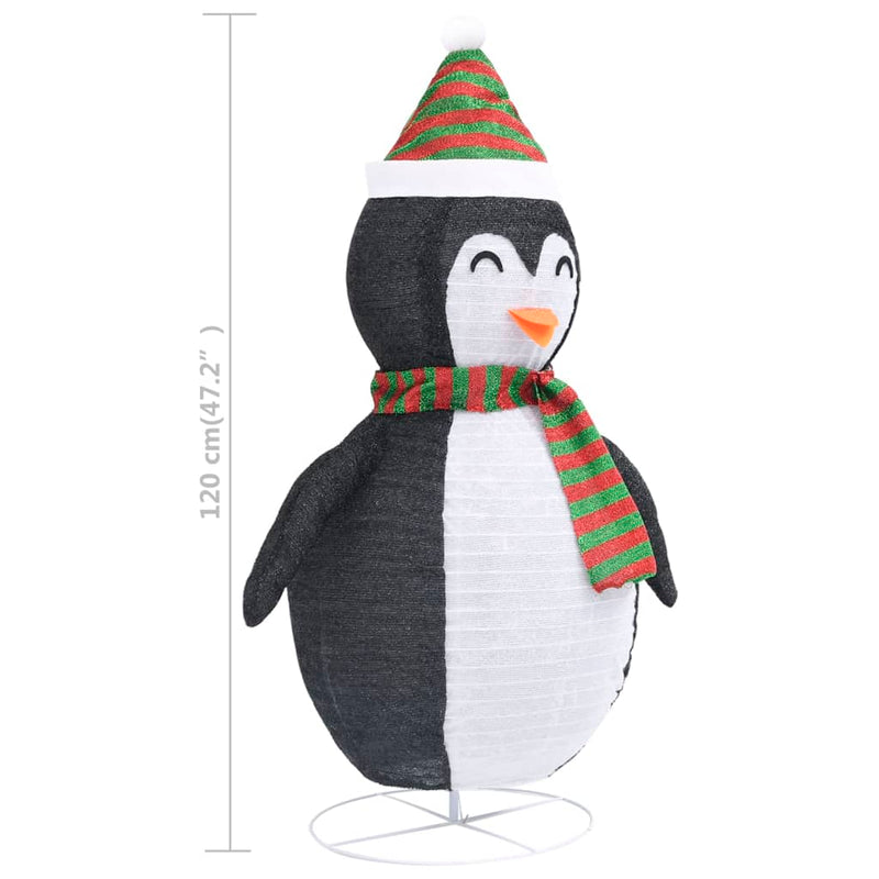 Weihnachtsdeko Pinguin LED Luxus-Gewebe 120 cm