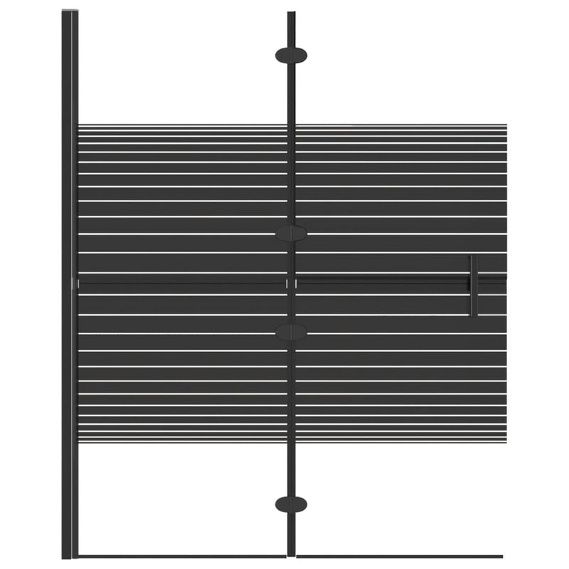 Faltbare Duschkabine ESG 100x140 cm Schwarz