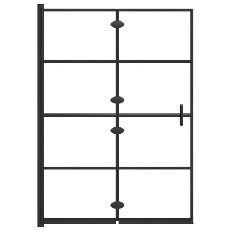 Faltbare Duschkabine ESG 100x140 cm Schwarz