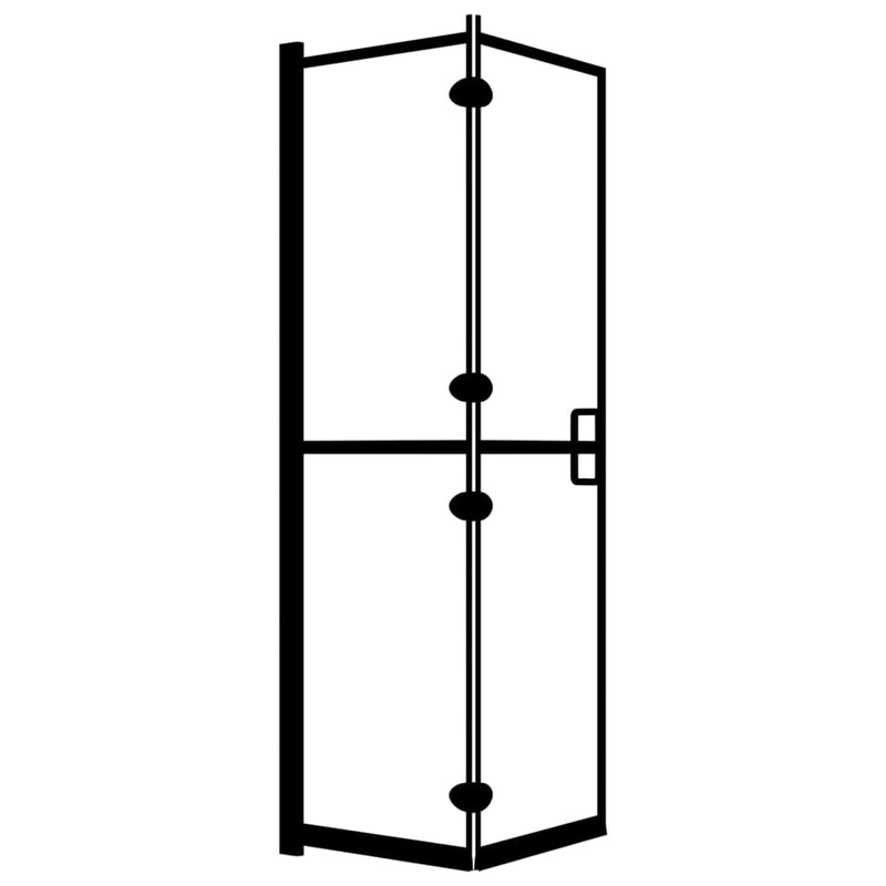 Faltbare Duschkabine ESG Schwarz 100x140 cm