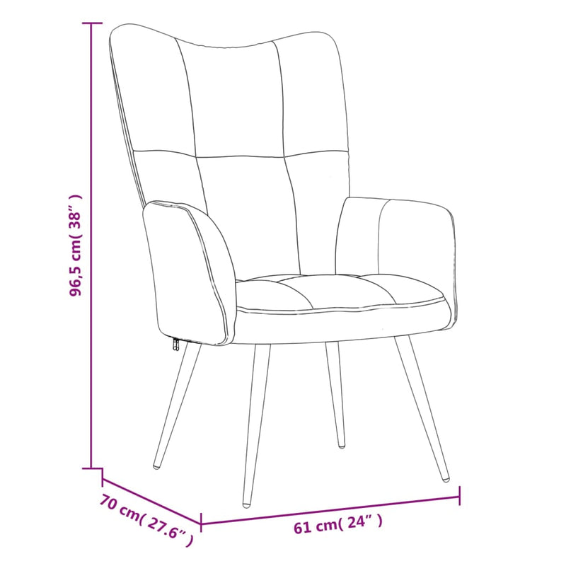 Relaxsessel mit Hocker Senfgelb Samt