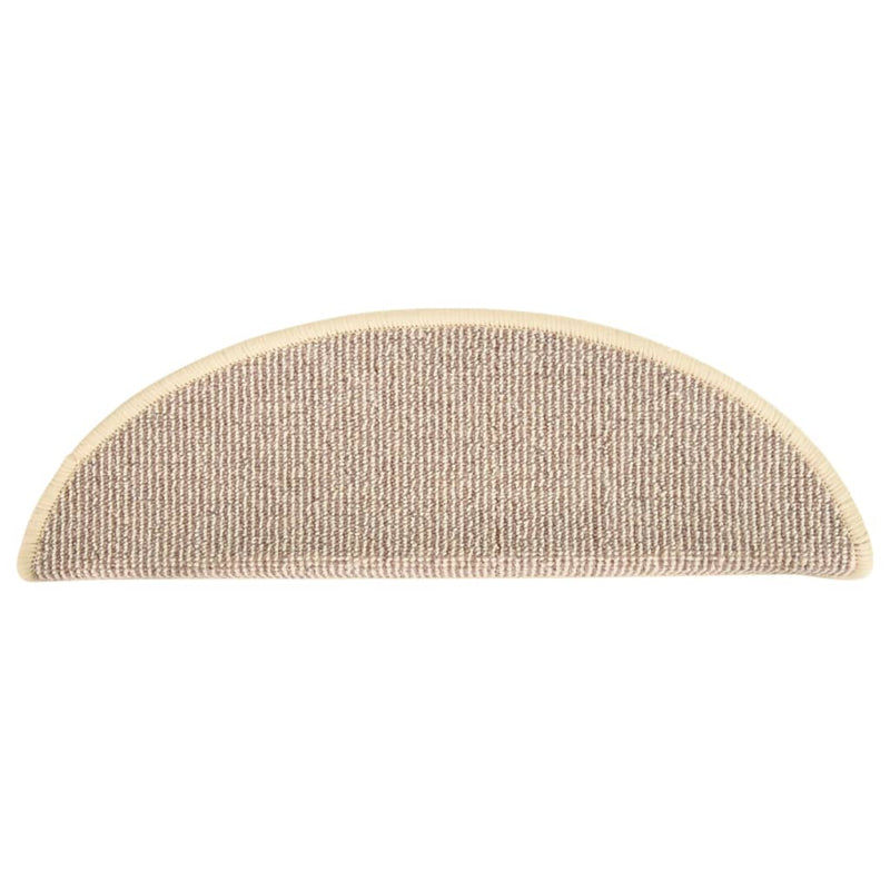 Treppenmatten 15 Stk. Weiß und Braun 56x17x3 cm