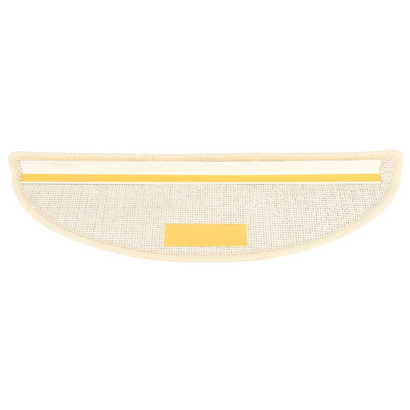 Treppenmatten 15 Stk. Weiß und Braun 56x17x3 cm