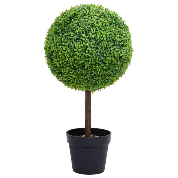 Künstlicher Buchsbaum mit Topf Kugelform Grün 50 cm