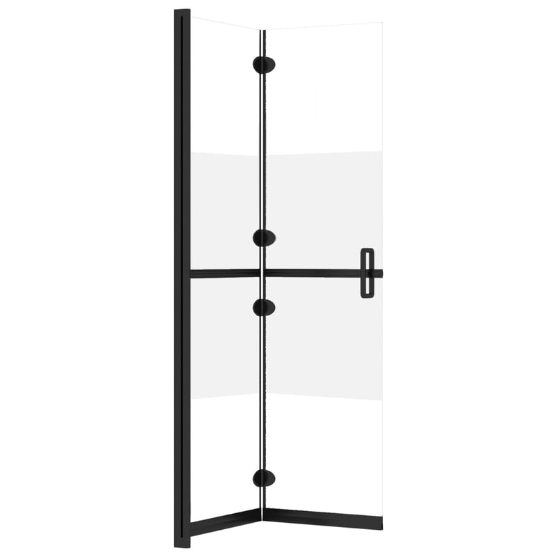 Faltbare begehbare Duschwand Halbmattiertes ESG-Glas 70x190 cm