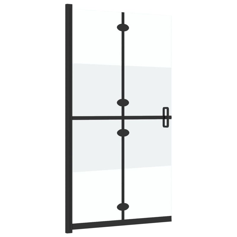 Faltbare begehbare Duschwand Halbmattiertes ESG-Glas 120x190 cm