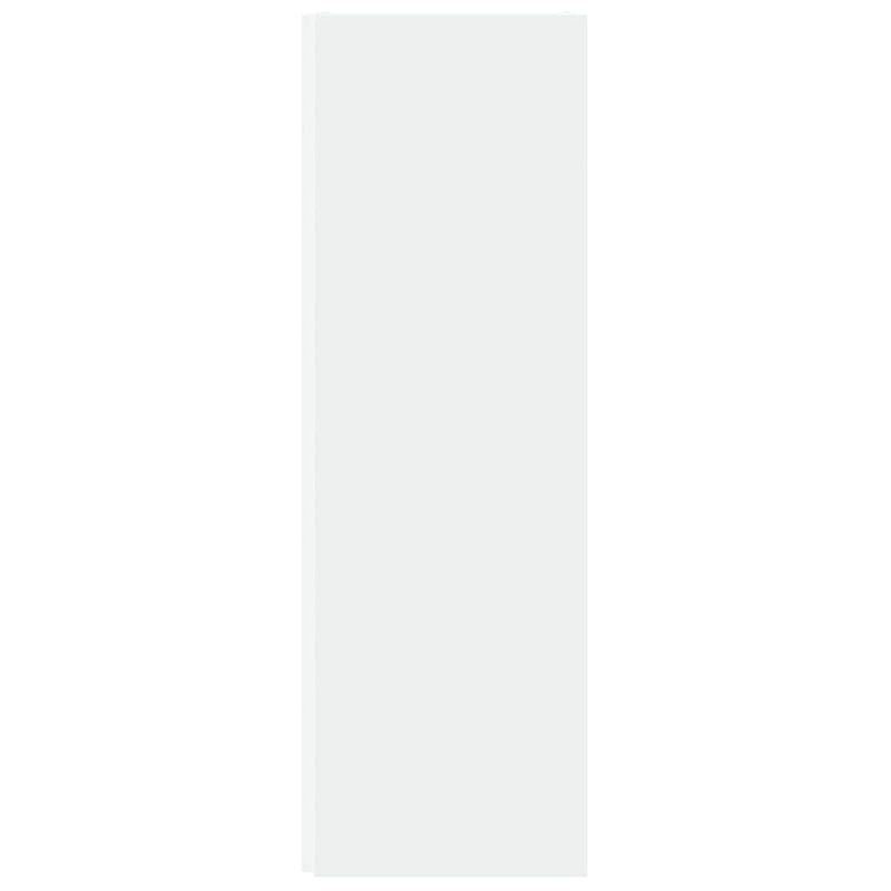 Eckregal Weiß 33x33x100 cm Holzwerkstoff