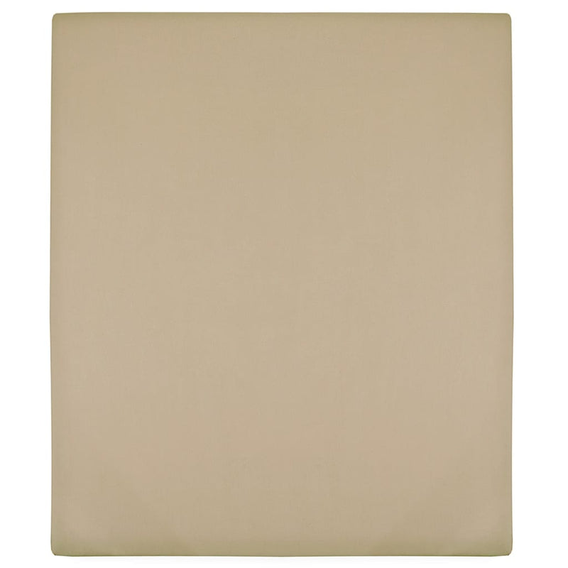 Spannbettlaken Jersey Taupe 140x200 cm Baumwolle