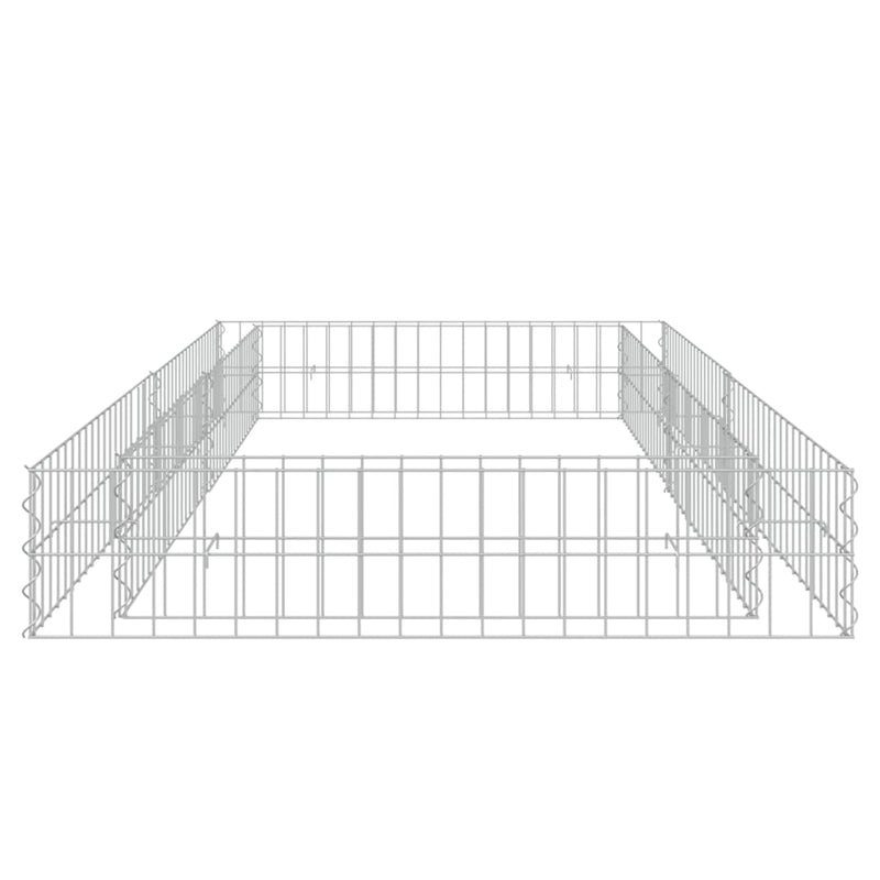 vidaXL Gabionen-Hochbeet Verzinkter Stahl 200x100x20 cm