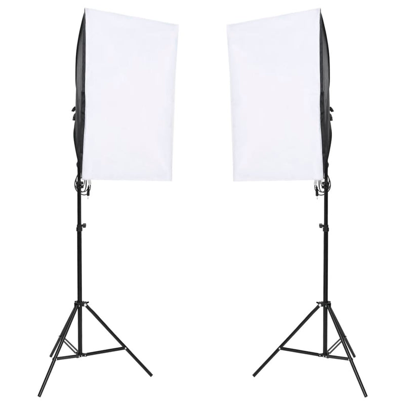 Fotostudio-Set mit Beleuchtung und Hintergrund