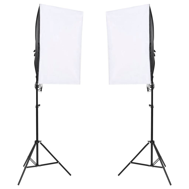 Fotostudio-Set mit Beleuchtung und Hintergrund