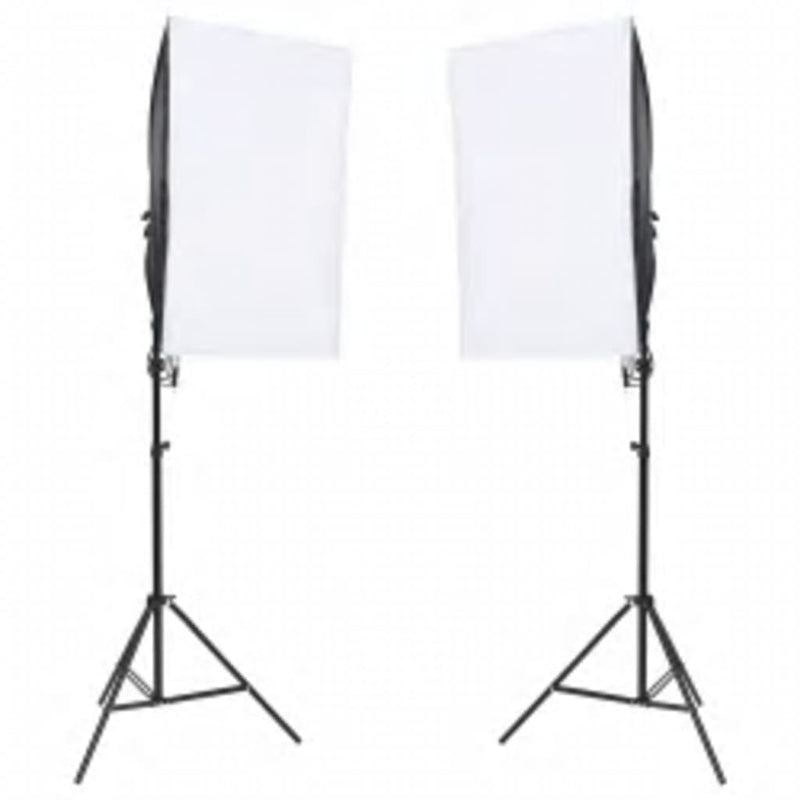 Fotostudio-Set mit Beleuchtung und Hintergrund