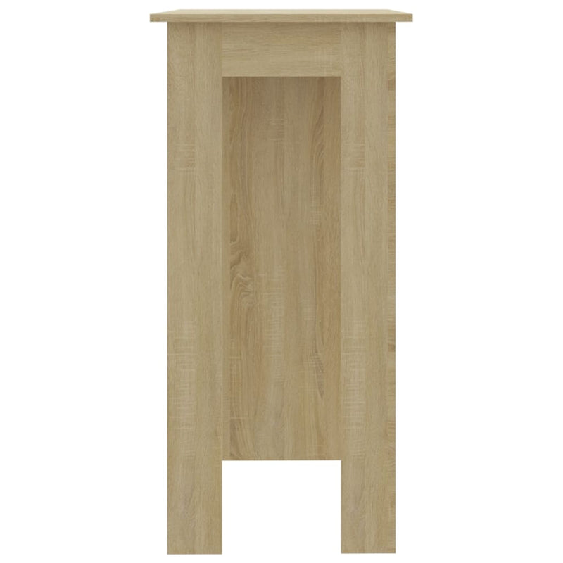 Bartisch mit Regal Sonoma-Eiche 102x50x103,5 cm Holzwerkstoff