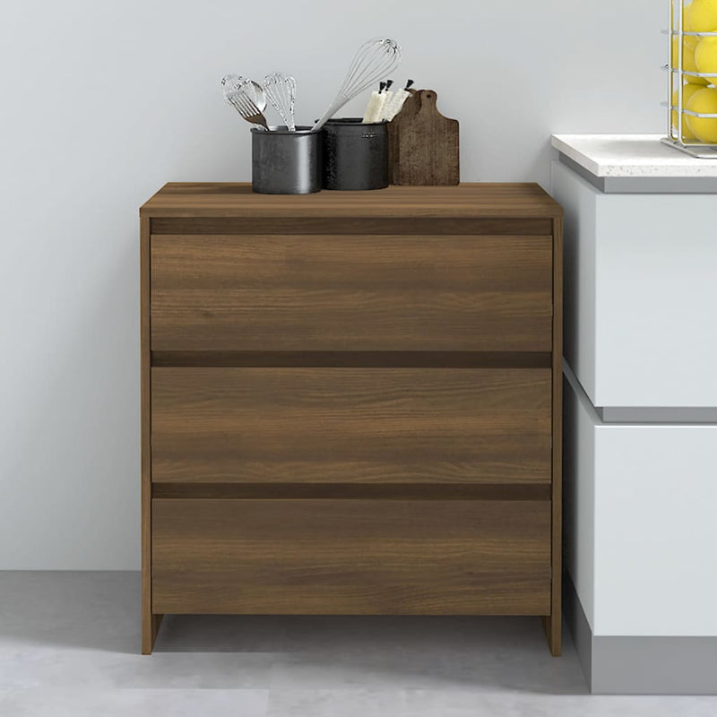 Sideboard Braun Eichen-Optik 70x41x75 cm Holzwerkstoff