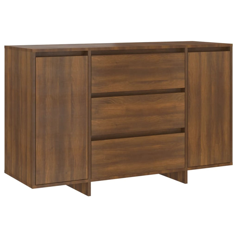 Sideboard mit 3 Schubladen Braun Eiche 120x41x75 cm