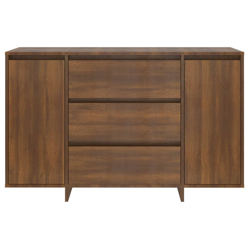 Sideboard mit 3 Schubladen Braun Eiche 120x41x75 cm