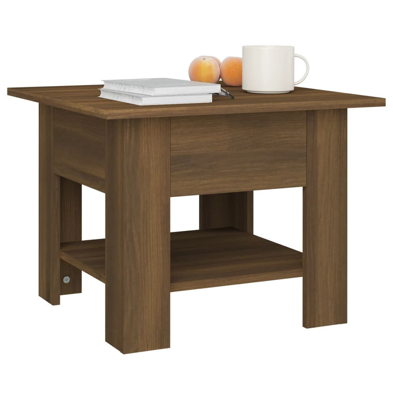 Couchtisch Braun Eichen-Optik 55x55x42 cm Holzwerkstoff