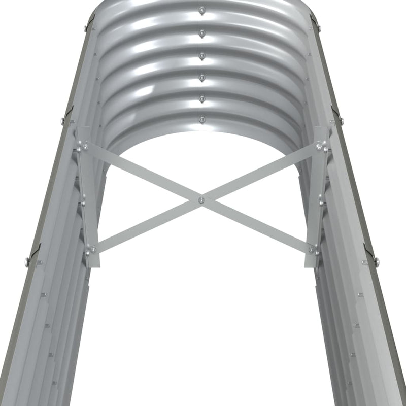 Hochbeet Pulverbeschichteter Stahl 332x40x36 cm Grau